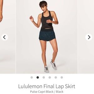 Lululemon Final Lap skirt - size 6